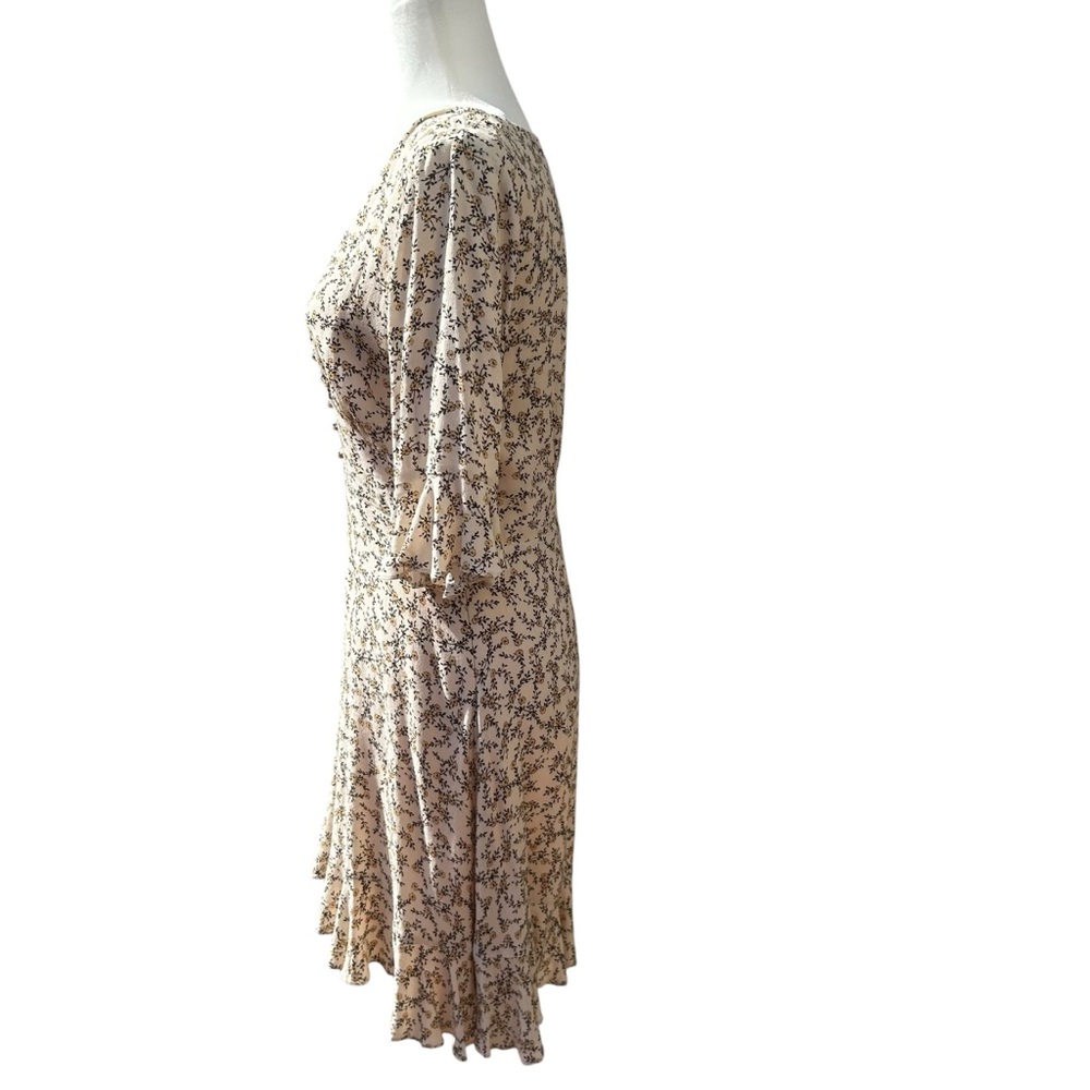 Cupcakes and cashmere dress boho tan floral spring cottagecore womens Size 8 - Picture 16 of 16
